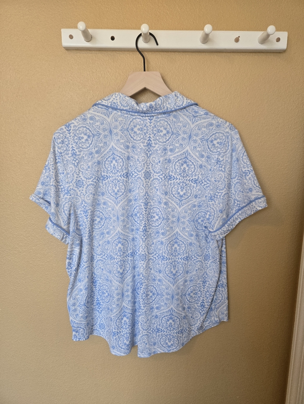 Auden Light Blue Paisley Short Sleeve Pajama Set - Picture 6 of 8